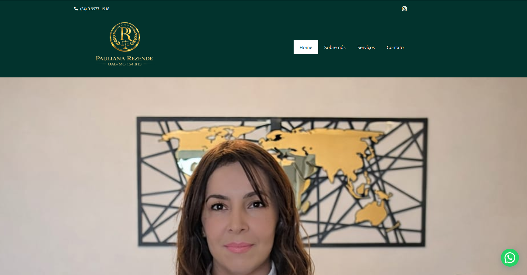Site institucional do Dra Pauliana advogada